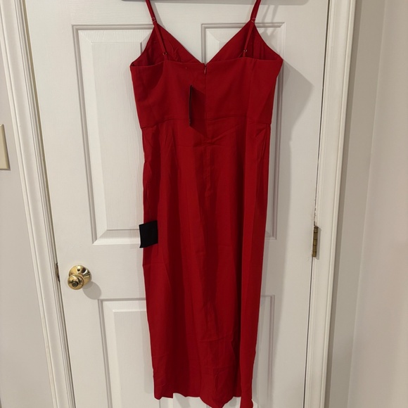 LuLus Reinette Rust Red Midi Dress NWT - Picture 5 of 6